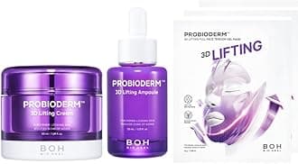 Probioderm 3D Lifting Intensive Care Set | Advanced Korean Anti-Aging Probiotics Night Cream + Ampoule Duo with Full Face Firming Tension Gel Mask for Fine Lines and Wrinkles on Face