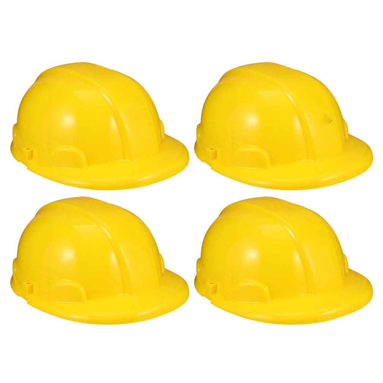 Toyvian Kids Construction Hats Toy 4Pcs Set Plastic Engineering Safety Helmets for Pretend Play Party Accessories