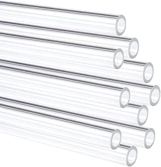 6 Inches Long 10 Pieces Glass Borosilicate Blowing Tubes 12 mm OD 2mm Thick Wall Tubing Clear Tubes