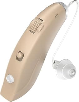 ADCDAC Hearing Aids for Seniors Rechargeable Hearing Aids Amplifiers with Bluetooth for Single Left Ear Hearing Loss Behind-The-Ear Ear Aid