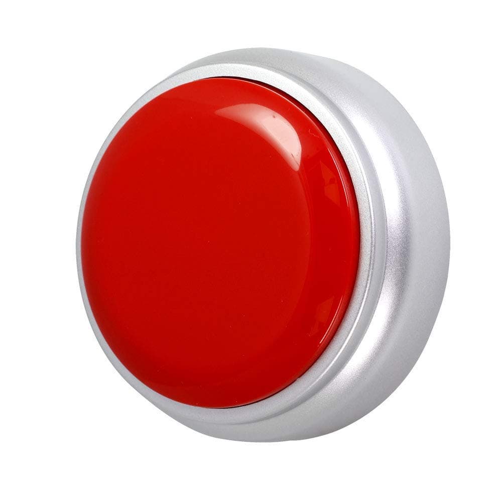 Neutral Recordable Button -Record Talking Button ,Premium 30S Voice Recordable Button Sound Effect Button with Play Back （Red+Silver）