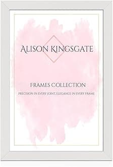 Modern 18X12 White Picture Frames- Engineered Wood Photo Frame with Shatterproof Perspex Front- Ideal for Posters, Certificates & Artwork- Wall Mount or Tabletop Display