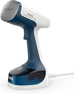 Tefal Access Steam Easy Handheld Clothes Steamer, 1400W, Steam Output Up to 25 g/min, Rapid 15-Second Heat-Up, Lightweight, Door Hook, DT7170G0,White & Blue