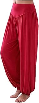 Women's Yoga Harem Pants Flare Loose Baggy Wide Leg Lounge Pajama Bottoms