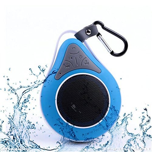 AomeTech Bluetooth Speaker, Waterproof Wireless Bluetooth Shower Speaker Outdoor Portable 3.0 Mini Speaker with Carabiner Showers,Bathroom, Pool, Boat, Car, Beach, and Outdoor Use Handsfree Mic for Iphone 4/4s,Iphone5/5s,Ipad,Ipod,Itouch,NexusSamsung Galaxy(blue)