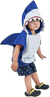 Shark Short Hoodie for Kids Boys Toddler Shark Costume Halloween Animal Outfit Short Sleeve
