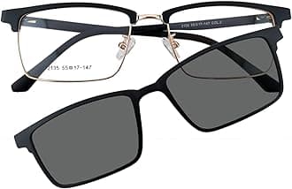 magnet Eyeglasses 2 in 1 Polarized Clip on Sunglasses for Men Women Rectangle