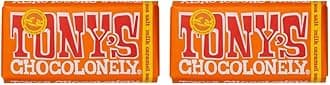 Tony's Chocolonely - Chocolate Bar Milk Caramel and Sea Salt - 1 x 180 Gram - Milkchocolate Bar - 32% Cacoa - Belgian Fairtrade Chocolate (Pack of 2)
