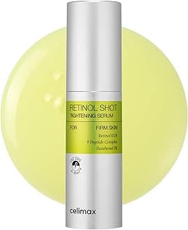Celimax The Vita-A Retinol Shot Tightening Serum with Pure Vitamin-A, 0.1% Retinol, 9 Peptides & Panthenol for Pore Minimizing, Wrinkles & Fine Lines, Firmer Skin, Anti-Aging, Skin Smoothing (30ml)