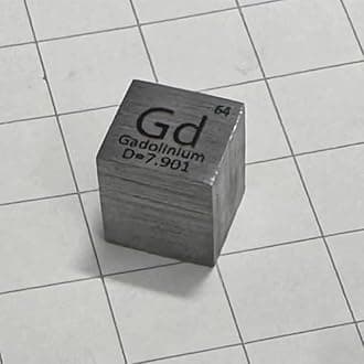 Defective Products 1pc10mm Pure Gadolinium Cube, 99.9% High Purity Metal Engraved Gd, for Element Sample Collection, Classroom Demonstrations, Science and Laboratory Experiment Projects