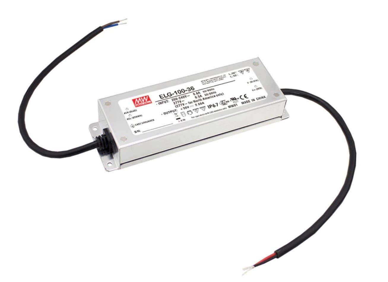 LED Driver 95.76W 42V 2.28A ELG-100-42A Meanwell AC-DC SMPS ELG-100 Series MEAN WELL C.V+C.C Power Supply