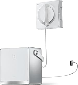 ECOVACS WINBOT W2 PRO Omni Portable Window Cleaning Robot with Multi-Functional Station, Charging While Working, Intelligent Cleaning with Triple Nozzle Water Sprayer, 12-Level Protection