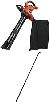 BLACK+DECKER 3-in-1 Electric Leaf Blower with Quick Connect Gutter Cleaner Attachment (BV6600 & BZOBL50)