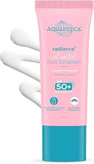 Radiance+ Oil Control Fluid Sunscreen for Oily Skin - 50g | Ultra-Light Fluid Texture | SPF 50+ PA++++ UVA, B & Blue Light Protection | Invivo tested | Oil Free | Controls Excess Oil | Non