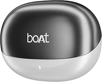 Boat Airdopes 301, 75H Battery, 4Mics ENx, ASAP Charge,Low Latency, IPX5, Stream Ad Free Music via App Support, Bluetooth Earbuds, TWS Ear Buds Wireless Earphones with mic (Arctic Whisper)