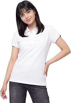 Women's Plus Size Tipped Collar Neck Polo Tshirt