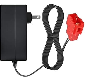 Replacement 6 Volt Battery Charger for BMX X6 Kid TRAX Disney GMC Dinsney Wal-Mart Kid TRAX Moto ATV Quad Disney Ride On Car Red Square Plug, 6V Kids Ride On Car Charger