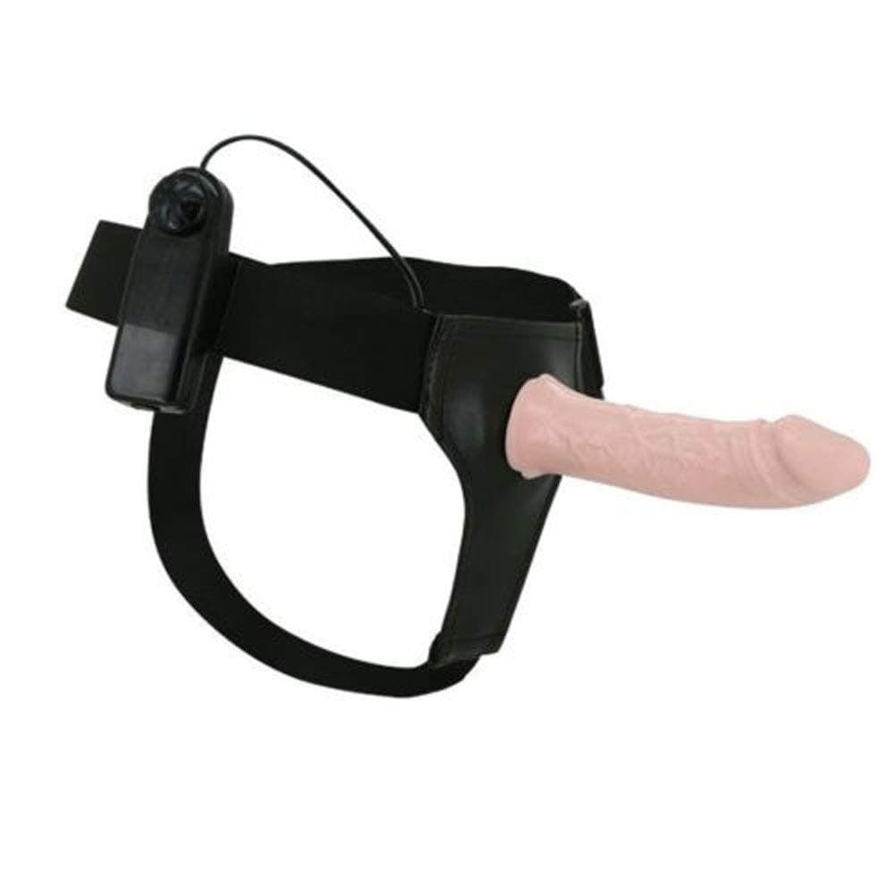 Vibrating Hollow Male Strap-on Extension Extender for Couples