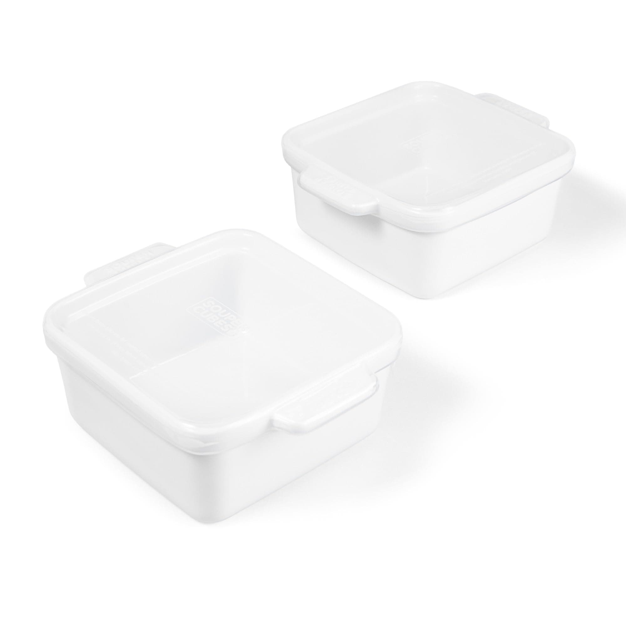 Stoneware - 5" Square Baking Dish - Ceramic Baking Pan Set - Kitchen Essentials and Bakeware - Set of 2 - White