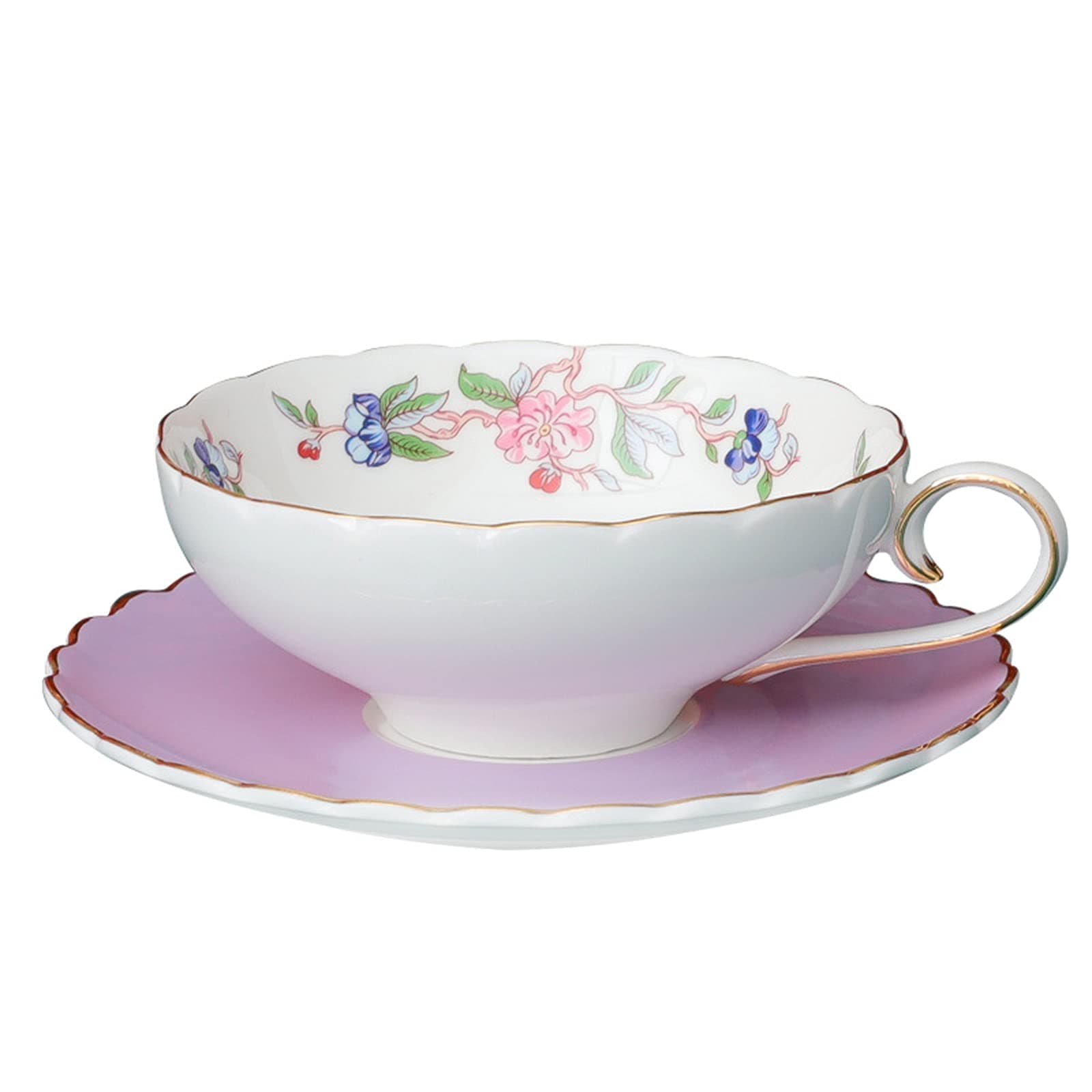 Pink Lotus Cup with Saucer