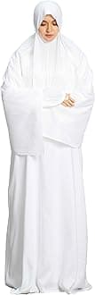 Mehar Hijab's Womens White Prayer Dress Namazi White Dress