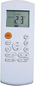 Generic Replaceable Remote Control for Super General Split Air Conditioner, Compatible with Original Unit(White)