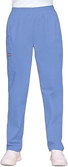 Cherokee Scrubs for Women Cargo Pant Natural Rise Tapered Pull-On Bottom with 4 Pockets , Fade Resistant Fabric - 4200
