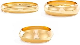 3PCS Chunky Gold Bangle Bracelets for Women Trendy Wide Wrist Cuff Bracelets Stack Statement Bangle Fashion Jewelry Gift