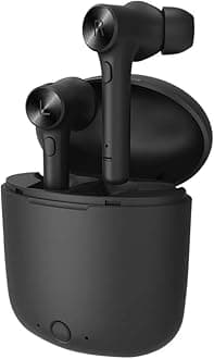 Wireless Headphones with Face Recognition Feature, True Wireless Earbuds Bluetooth V5.0 Wireless Earphones Sports Running Headset with Charging Case Built-in Mic (Hurricane-HI Black)