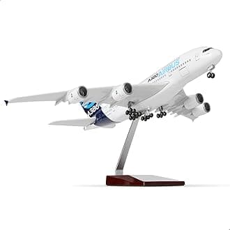 1/200 Scale A380 Prototype Models Airplane -Diecast Airbus A380 Model Plane Kit with Stand (14 in-L) Pre-Built Model Aircraft for Adult -Aviation Creative Gifts, Tabletop Collection Display