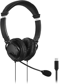 Kensington Hi-Fi USB-C Headphones with Mic (K97457WW), Black