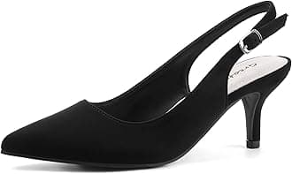 Pointed Toe Sandals Slingback Kitten Heels Pointed Toe Pumps Ladies Shoes Heels Dressy Work Date Wedding Party