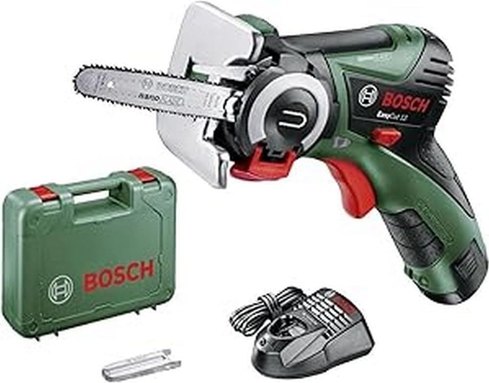 Bosch EasyCut 12 Battery Saw (1 Battery, NanoBlade Technology, 12 Volt System, in Case), Black, Green, Red