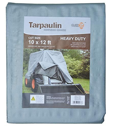 Grillkid 10'X12' 4.5 Mil Thick General Purpose Waterproof Poly Tarp