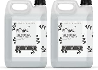 Miniml Eco White Vinegar Cleaning Unscented - All Natural Multi-Surface & Multi-Purpose Cleaner, Limescale Remover, Laundry Softener & More - 100% Vegan & Cruelty Free (10L (Pack of 2))