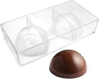 Goldbaking Largest Half Ball Chocolate Mold Ball Polycarbonate Candy Mould Chocolate Semi Sphere Mold Tray (X-Large 3.94inch)