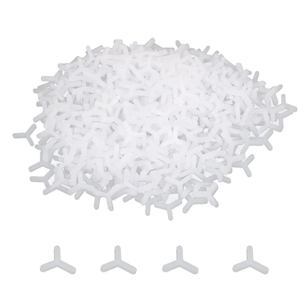 Tile Spacers,Wall Floor Tile Plastic Y Type Spacers Tiling Tools 3mm White 1000pcs