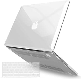 IBENZER Compatible with MacBook Pro 15 Inch Case 2015 2014 2013 2012 A1398, Hard Shell Case with Keyboard Cover for Old Version Apple Mac Pro Retina 15, Crystal Clear, R15CYCL+1