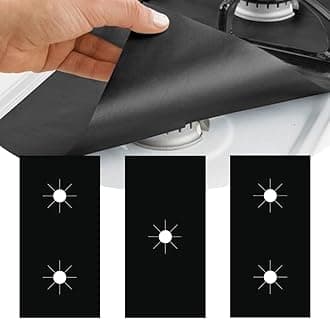 3pcs Stove Cover, Stove Protector for Gas Range (0.2 mm Thick), Stove Burner Covers for Gas Stove Top, Thick Non Stick Reusable Stove Guard, Heat Resistant Gas Range Protectors Covers