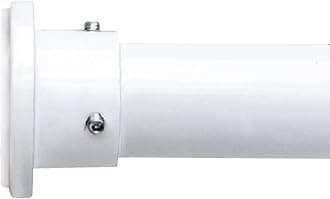 Tension Curtain Rod - No Drill Curtain Rods for Room Dividers - Spring Tension Shower Rods for Bathroom - Adjustable Curtain Rod - Heavy Duty Tension Window Rod - 48-80 in, White