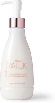 Josie Maran Ultra Hydrating Serum with Organic Argan Oil for Full Body Care - Refine Wrinkles and Crepiness - Argan Milk Intensive Hydrating Body Renewal Serum - Unscented (6.7 Oz)