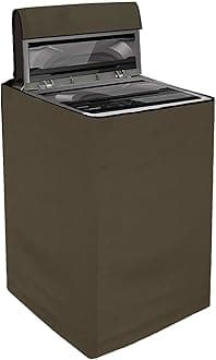 Yellow Weaves Waterproof & Dust-Proof Top Loading Fully Automatic Washing Machine Cover (Dimensions- 59x59x86 cm, Beige)