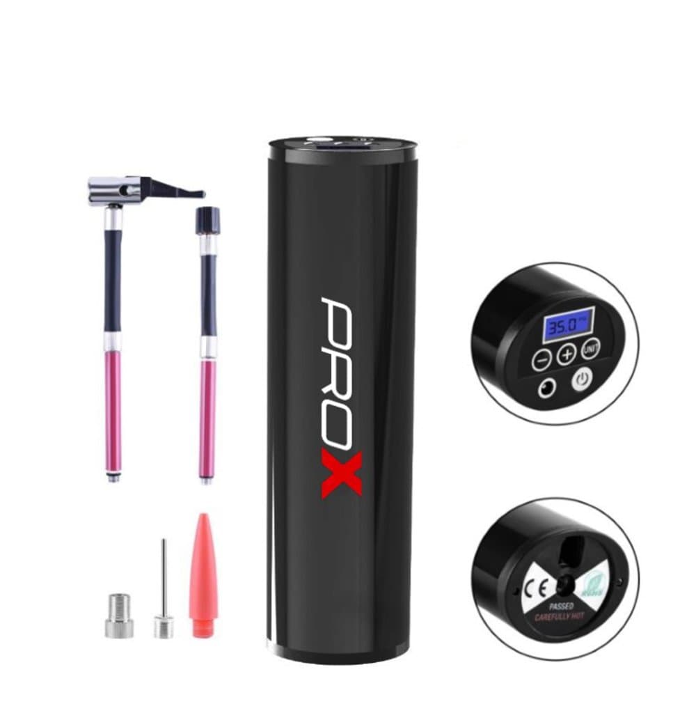 proX - Mini Air Inflator Portable Air Compressor Hand-Held 12V Electric Digital Tire Pump 150PSI Pressure Monitor and Preset