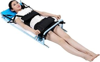 Lumbar Traction Device, Home Use Cervical Traction Stretcher Physiotherapy, Spine Posture Corrector Relieving Lumbar Spondylosis, for Bed