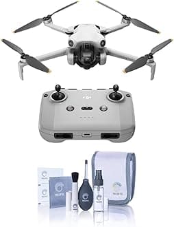 DJI Mini 4 Pro (DJI RC-N2), Folding Mini-Drone with 4K HDR Video Camera for Adults, Under 0.549 lbs/249 g, 34 Mins Flight Time, 20 km Max Video Transmission Distance, Omnidirectional Vision Sensing