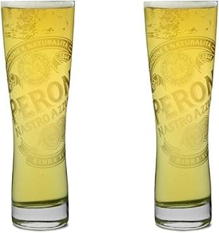 Peroni Nucleated Pint Glasses (Set of 2)