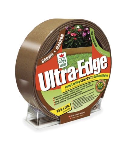 Easy Gardener Ultra Edge Composite Landscape Edging (25 Year Edging) Brown, 3.5 Inches x 16 Feet