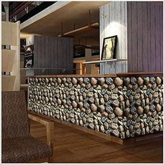 Univocean 3D Big Stone Background Wallpaper PVC Waterproof HD Wall Paper (500 X 45 cm)