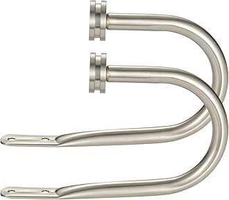 Curtain Holders, 2 Pack Matte Nickel Decorative Curtain Holdbacks for Wall Curtain Drapery