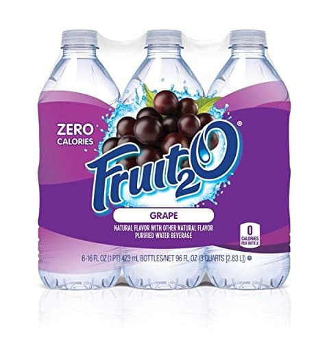 Fruit2O Zero Calorie Flavored Water, Grape, 6 Count (Pack of 4)